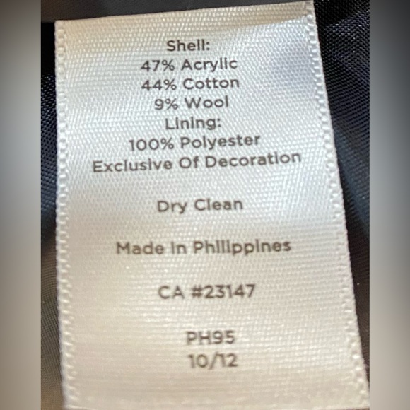 Talbots 10 Navy Tweed Lined Pencil Skirt - Picture 10 of 10